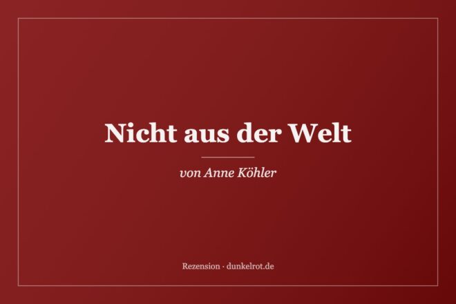 Titelbild zur Rezension: Nicht aus der Welt von Anne Köhler auf dunkelrot.de
