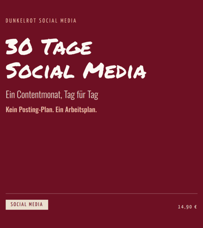 30 Tage Social Media