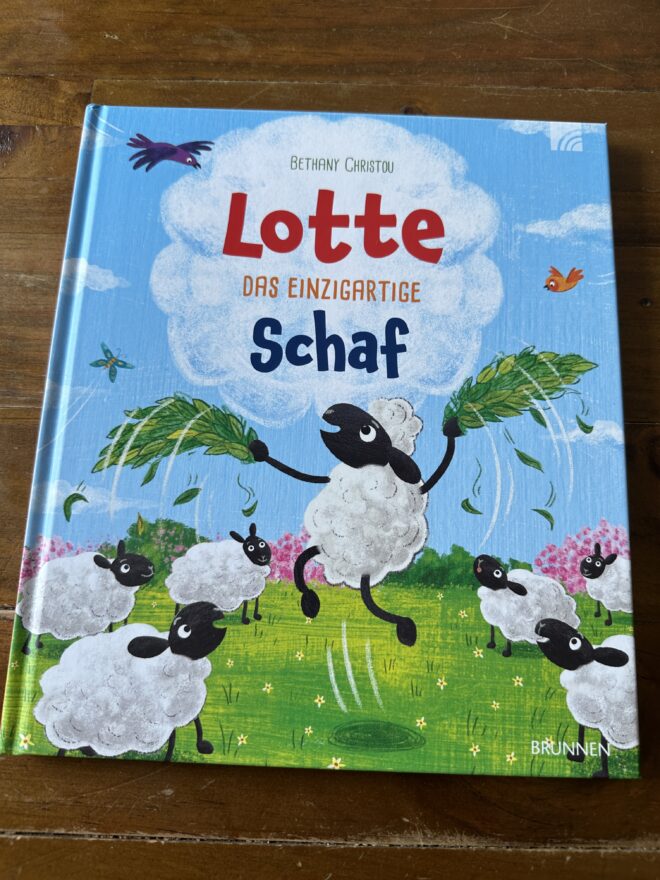 Lotte- Das einzigartige Schaf- Bethany Christou Rezi auf dunkelrot